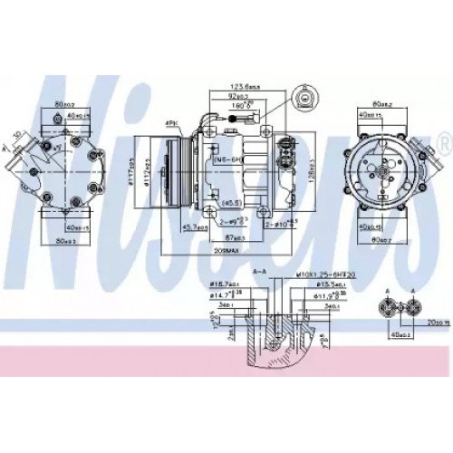 Компресор кондиціонера AS07317210 на FIAT DUCATO 2006-2014
