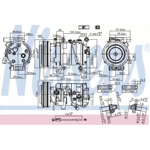 Компресор кондиціонера AS07313918 на MAZDA 5 2005-2010
