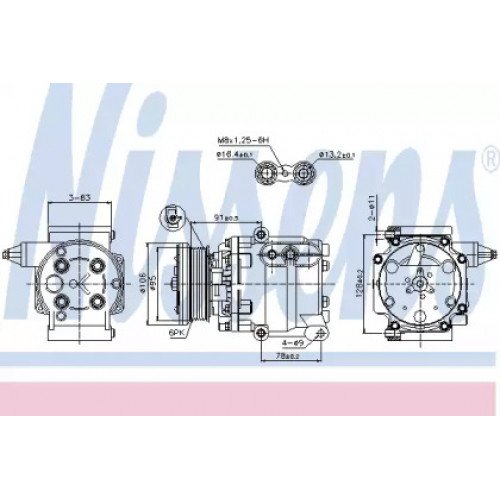 Компресор кондиціонера AS00060183 на FORD FUSION 2002-2006