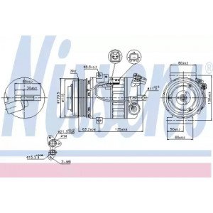 Компресор кондиціонера AS00054200 на NISSAN X-TRAIL (T31) 2010-2014