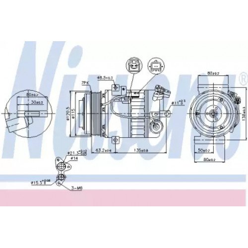 Компрессор кондиционера AS00054200 на NISSAN X-TRAIL (T31) 2010-2014