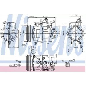 Компрессор кондиционера AS00054858 на AUDI A6 (C6) 2004-2011