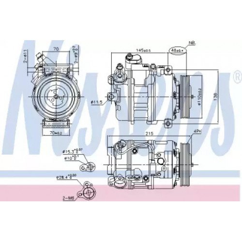 Компресор кондиціонера AS07317367 на BMW 6 (E63) 2003-2011