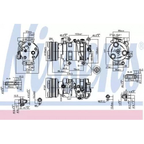Компресор кондиціонера AS07328168 на MAZDA 3 (BK) 2004-2009