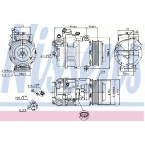 Компресор кондиціонера AS00054762 на BMW 7 (F01) 2008-2015