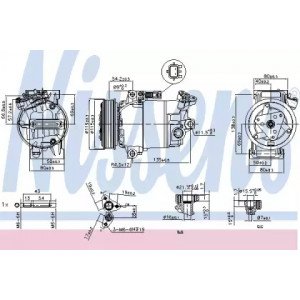 Компресор кондиціонера AS07329405 на NISSAN QASHQAI 2006-2009