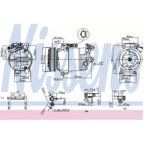 Компрессор кондиционера AS07329405 на NISSAN QASHQAI 2010-2014