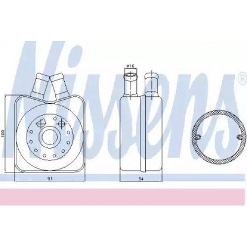Масляний радіатор двигуна AS00053639 на SKODA FABIA 1999-2005