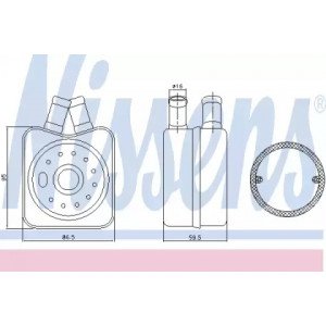 Масляний радіатор двигуна AS00053640 на SKODA FABIA 2007-2010