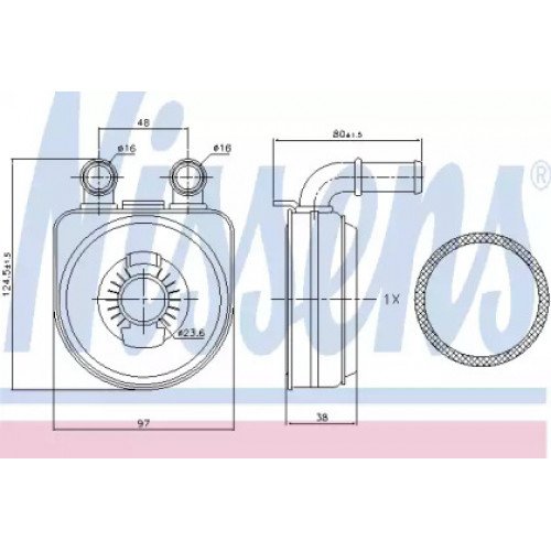 Масляный радиатор двигателя AS00053992 на CITROEN C5 2000-2008