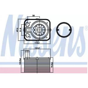 Масляный радиатор двигателя AS00053606 на SKODA SUPERB (3U) 2002-2008
