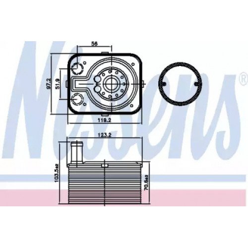 Масляний радіатор двигуна AS00053606 на SEAT TOLEDO 1996-1999