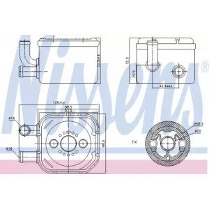 Масляный радиатор двигателя AS00053817 на SKODA SUPERB (3U) 2002-2008