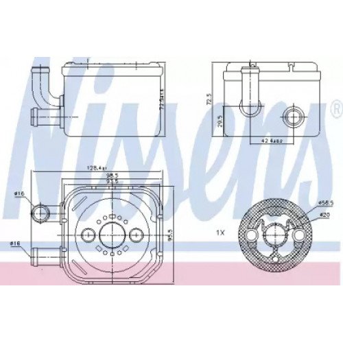 Масляный радиатор двигателя AS00053817 на AUDI A6 (C5) 2001-2005