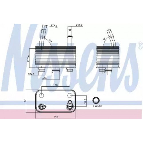 Масляный радиатор коробки передач AS00060253 на BMW X5 (E53) 2000-2006