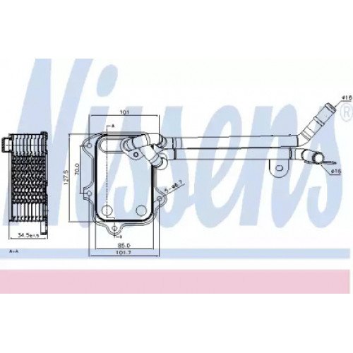 Масляний радіатор двигуна AS07335678 на SKODA FABIA 2010-2014
