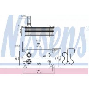 Масляний радіатор двигуна AS00054504 на FORD TRANSIT 2000-2006