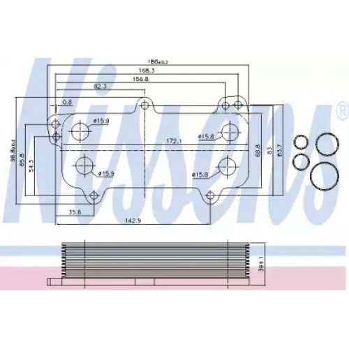 Масляный радиатор двигателя AS07311254 на VOLKSWAGEN T5 2003-2009