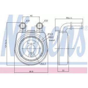 Масляный радиатор двигателя AS00053993 на PEUGEOT 206 1998-2009