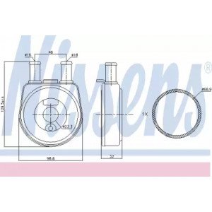 Масляний радіатор двигуна AS00053891 на RENAULT KANGOO 1997-2003