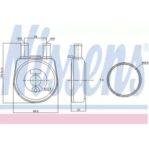 Масляний радіатор двигуна AS00053891 на RENAULT KANGOO 1997-2003