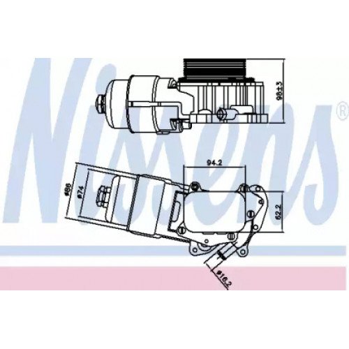 Масляний радіатор двигуна AS07309179 на CITROEN C1 2012-2014