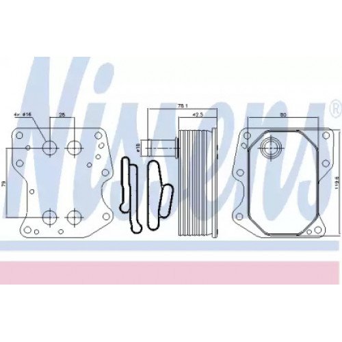 Масляний радіатор двигуна AS07331861 на FORD TRANSIT 2006-2013