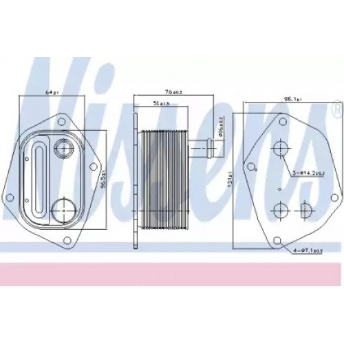 Масляный радиатор двигателя AS00054468 на KIA PRO CEED 2007-2009
