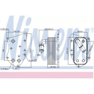 Масляный радиатор двигателя AS00054258 на OPEL MERIVA 2003-2010