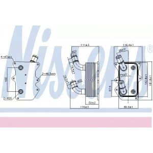 Масляний радіатор двигуна AS07308680 на KIA SORENTO 2010-2013