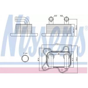 Масляный радиатор двигателя AS07313955 на OPEL CORSA C 2004-2007