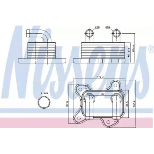 Масляный радиатор двигателя AS07313955 на OPEL CORSA C 2001-2003