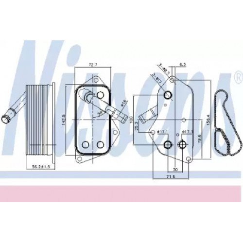 Масляний радіатор двигуна AS00054754 на BMW 6 (E63) 2003-2011