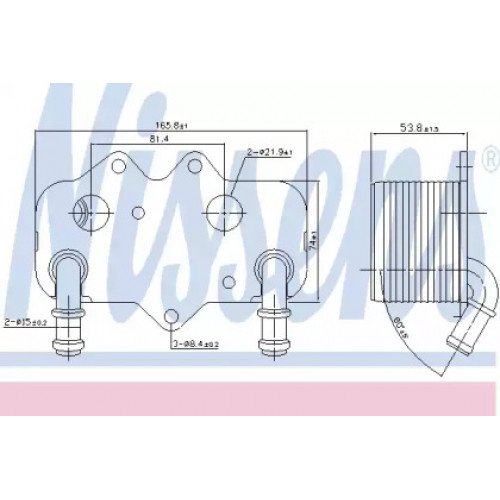 Масляный радиатор двигателя AS00054234 на OPEL VECTRA B 1999-2002
