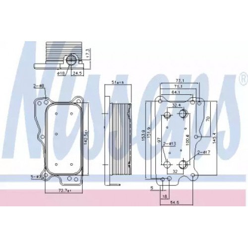 Масляний радіатор двигуна AS00059945 на MERCEDES SPRINTER 2006-2013