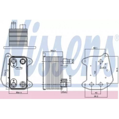 Масляний радіатор двигуна AS07296701 на MERCEDES SPRINTER 2000-2006