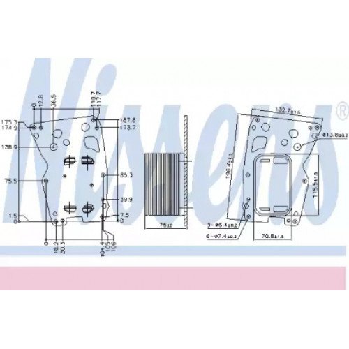 Масляный радиатор двигателя AS00054764 на BMW 5 (F10/F11) 2010-2013