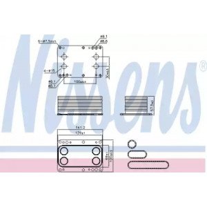 Масляний радіатор двигуна AS00054180 на NISSAN X-TRAIL (T31) 2010-2014