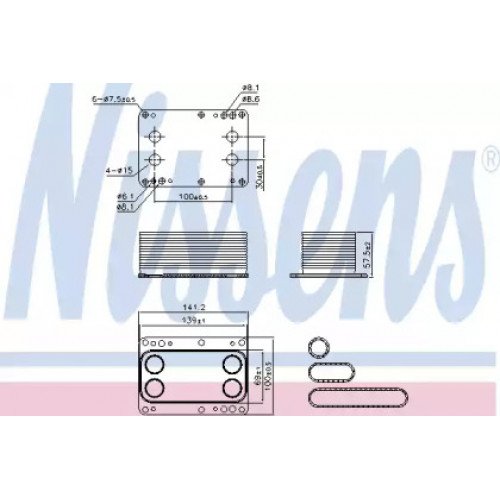 Масляный радиатор двигателя AS00054180 на NISSAN X-TRAIL (T31) 2010-2014
