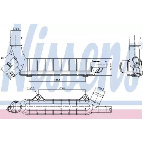 Масляный радиатор двигателя AS00054235 на OPEL ASTRA G 1998-2009