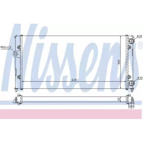Радиатор охлаждения двигателя AS00059762 на VOLKSWAGEN GOLF IV 1997-2003