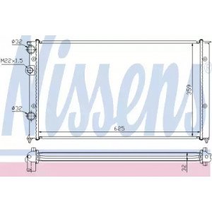 Радиатор охлаждения двигателя AS00053658 на VOLKSWAGEN POLO III 1994-2001