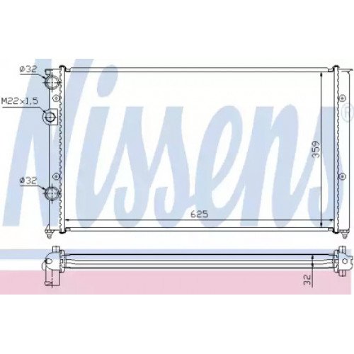 Радиатор охлаждения двигателя AS00053658 на VOLKSWAGEN CADDY I 1995-2004