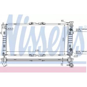 Радіатор охолодження двигуна AS00059932 на MAZDA 626 (GF) (GW) 2000-2002