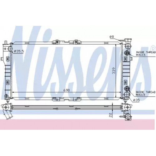 Радіатор охолодження двигуна AS00059932 на MAZDA 626 (GF) (GW) 2000-2002