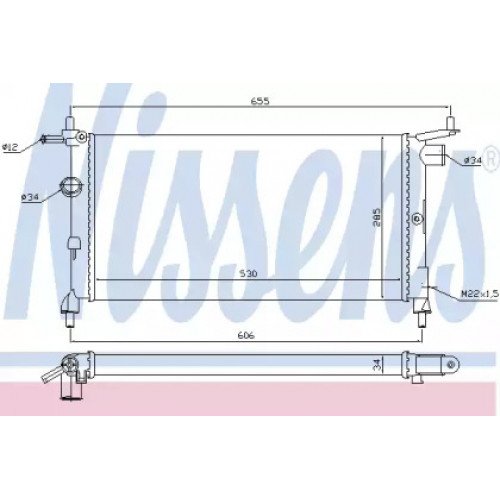 Радіатор охолодження двигуна AS00054269 на OPEL CORSA B 1993-2000