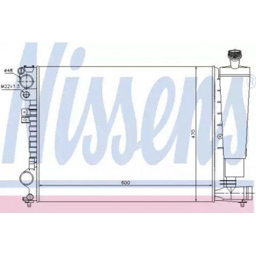 Радиатор охлаждения двигателя AS00053959 на CITROEN JUMPY 2003-2006