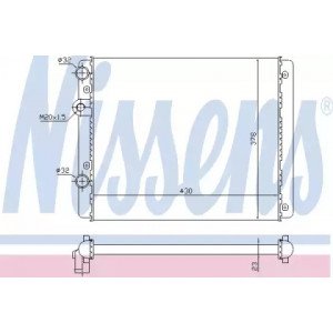 Радиатор охлаждения двигателя AS07336709 на VOLKSWAGEN POLO III 1994-2001
