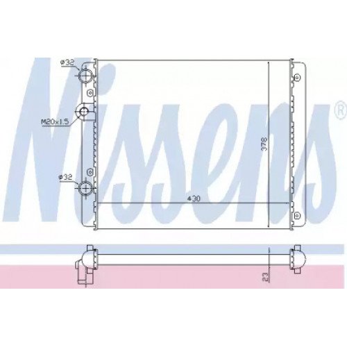 Радиатор охлаждения двигателя AS07336709 на VOLKSWAGEN POLO III 1994-2001