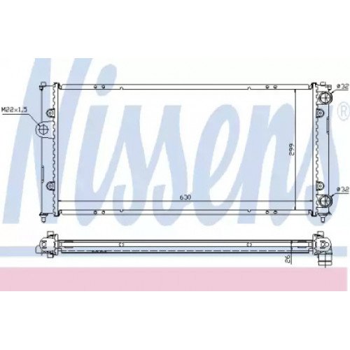 Радиатор охлаждения двигателя AS07316262 на VOLKSWAGEN CADDY I 1995-2004